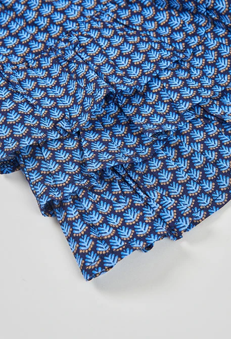 Faldilla estampada blava