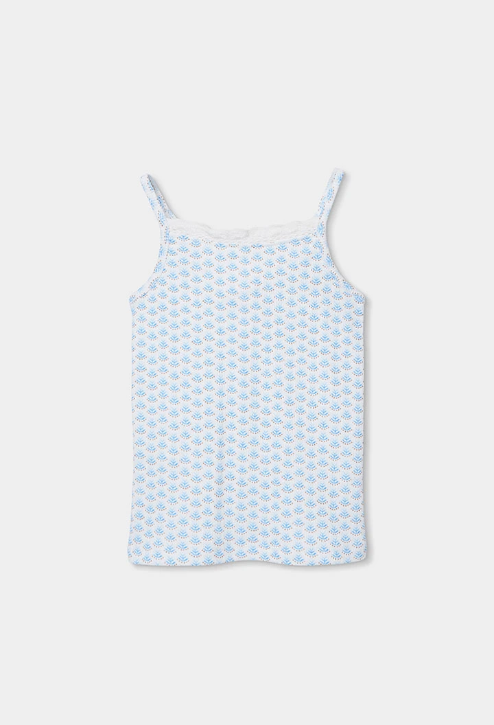 T-shirt fille en maille imprimée