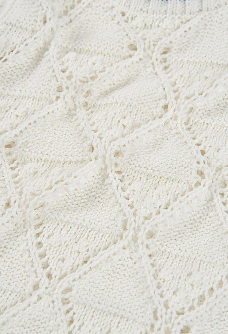 Chaleco de niña algodón blanco