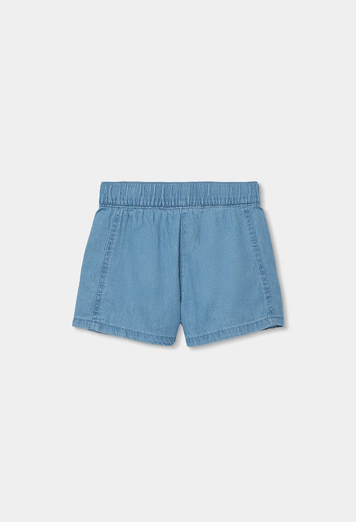 Falda-short denim bleach