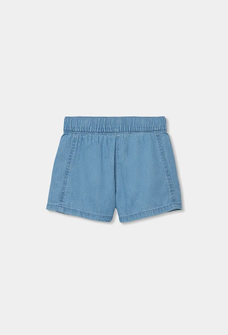 Bleach denim skort