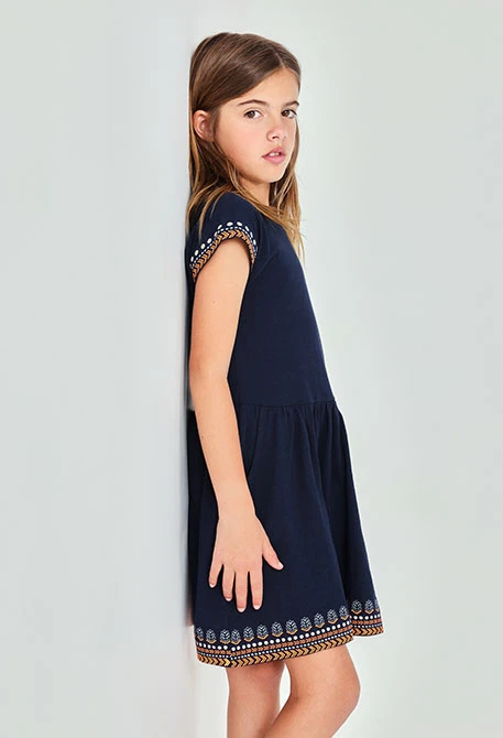 Vestido punto azul marino