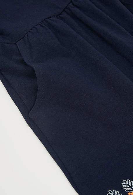 Navy blue knit dress