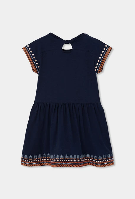 Navy blue knit dress