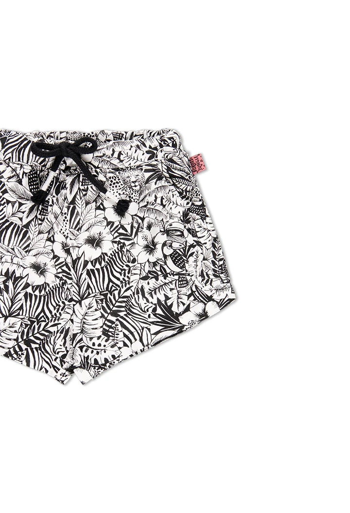 Short en toile epaisse pour fille