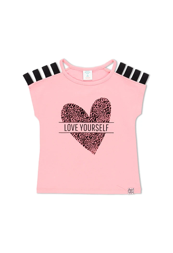 T-Shirt tricot "coeur" pour fille