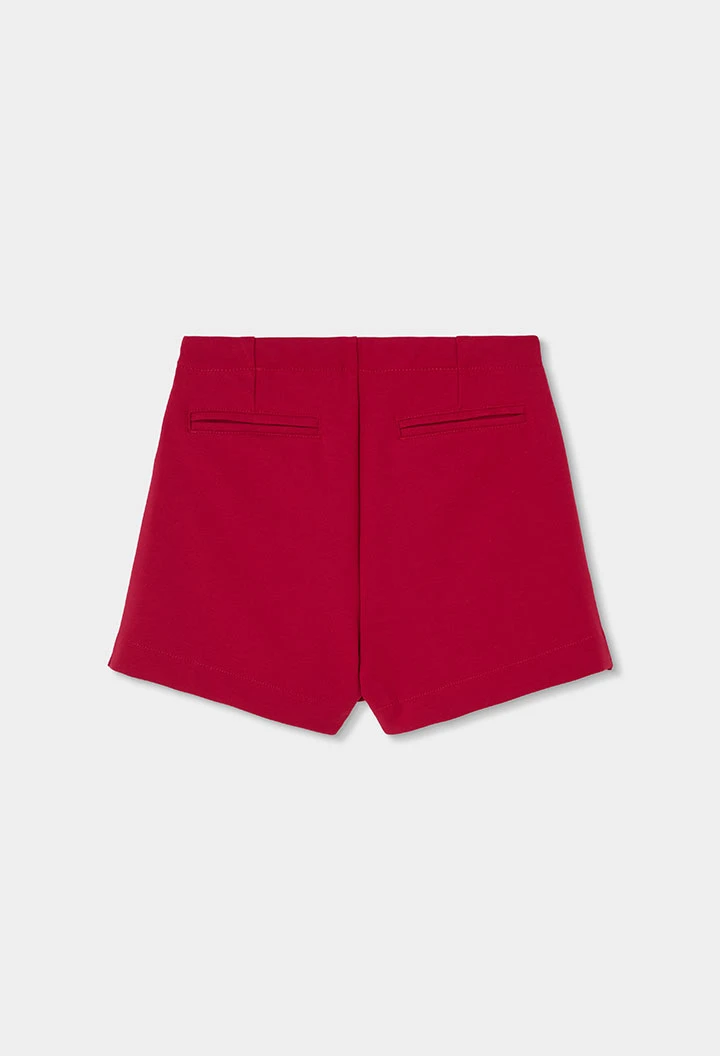 Jupe-culotte en maille grenat