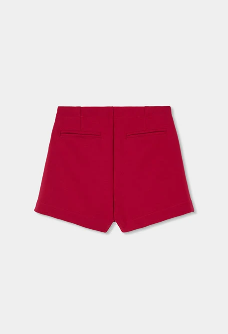 Jupe-culotte en maille grenat