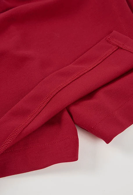 Jupe-culotte en maille grenat