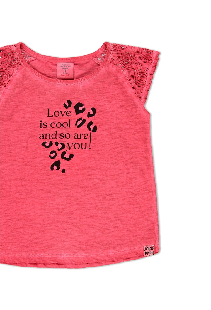 T-Shirt tricot flame pour fille