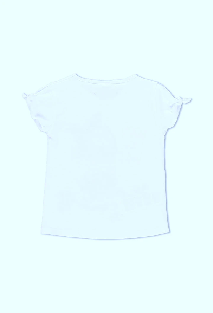 T-Shirt tricot flame imprimée pour fille