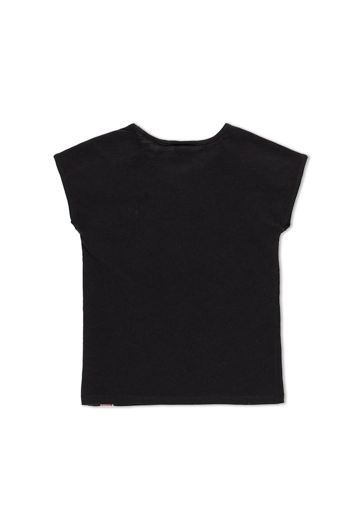 T-Shirt tricot flame a franges pour fille