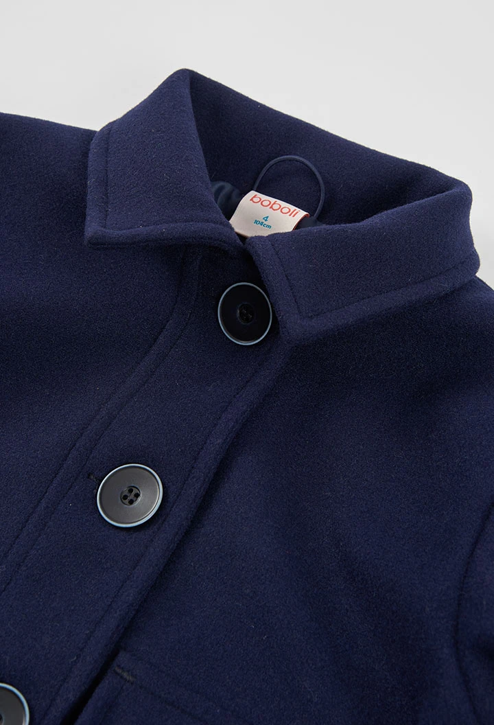 Veste fille bleu marine avec boutons
