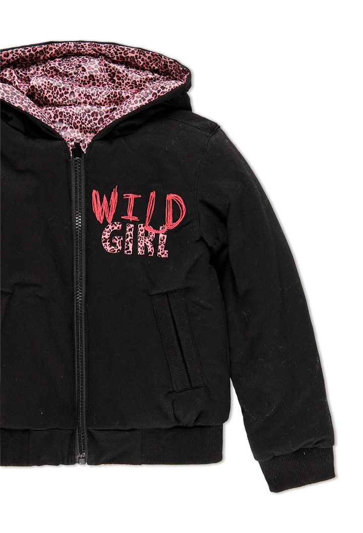 Parka en toile technique pour fille