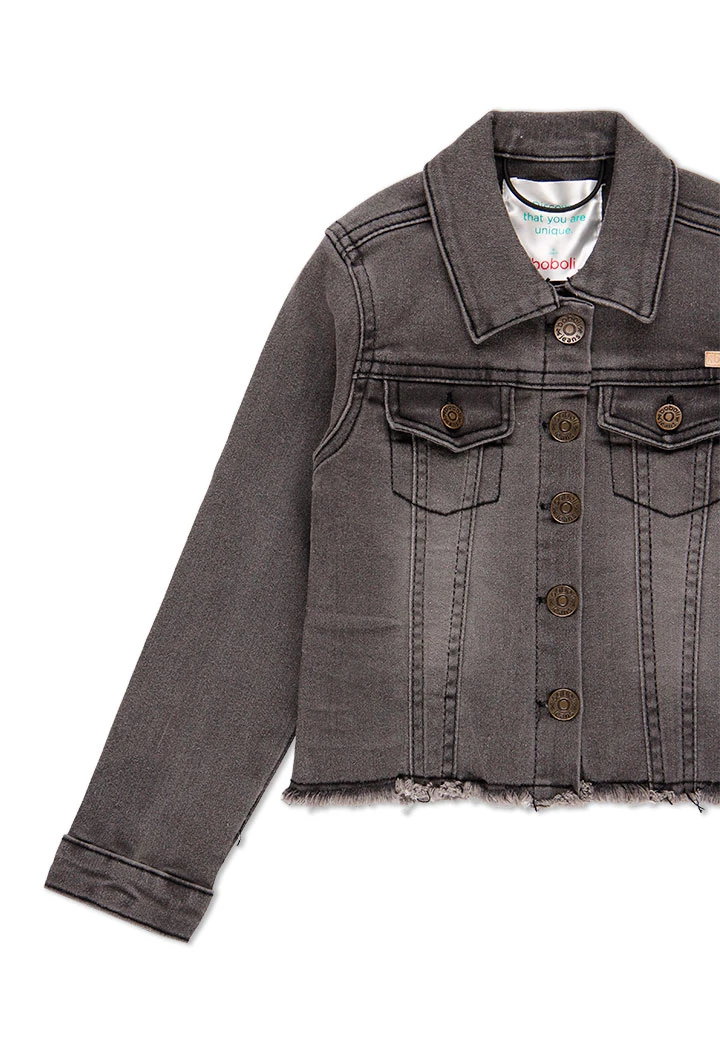 Veste en jean élastique pour fille