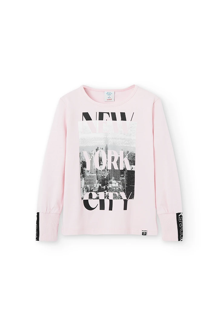Camiseta punto "new york" de niña