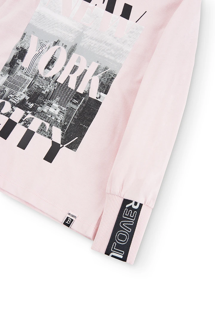 Camiseta punto "new york" de niña