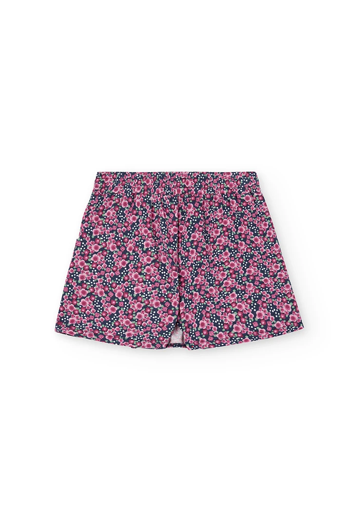 Skirt knit "little flowers" for girl
