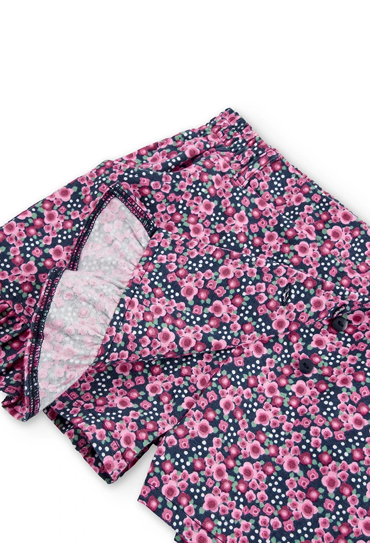 Skirt knit "little flowers" for girl