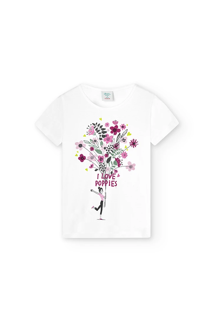 Pack en tricot "a fleurs" pour fille