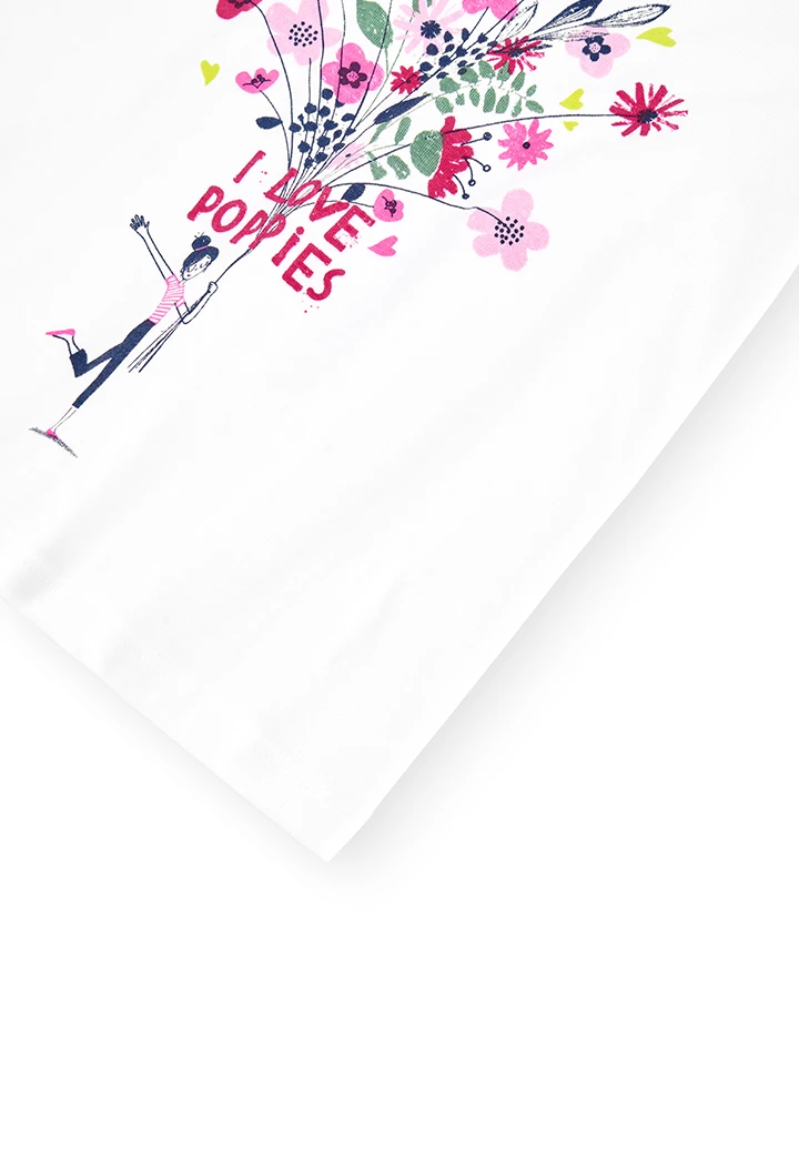 Pack en tricot "a fleurs" pour fille
