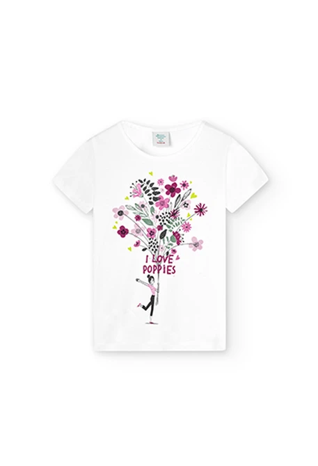 Pack en tricot "a fleurs" pour fille