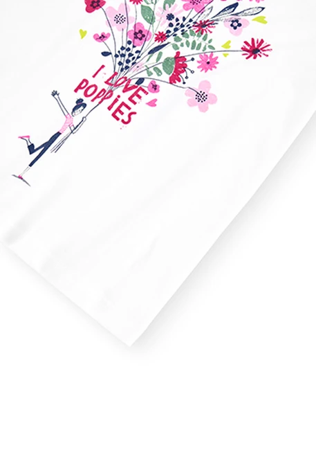 Pack en tricot "a fleurs" pour fille