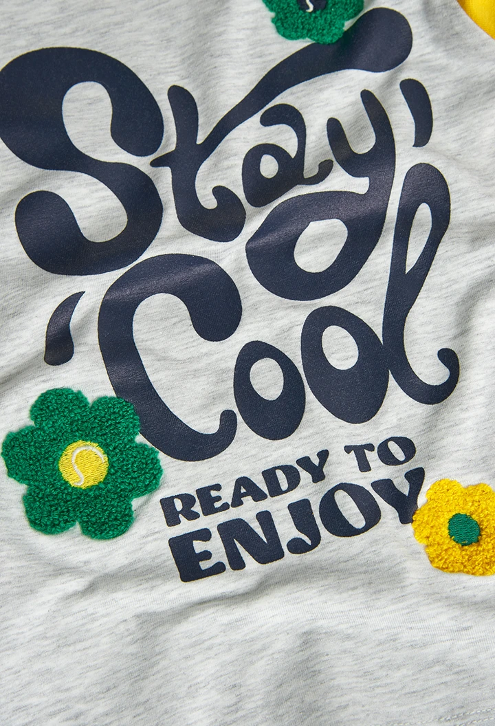 T-Shirt stretch bicolour pour fille