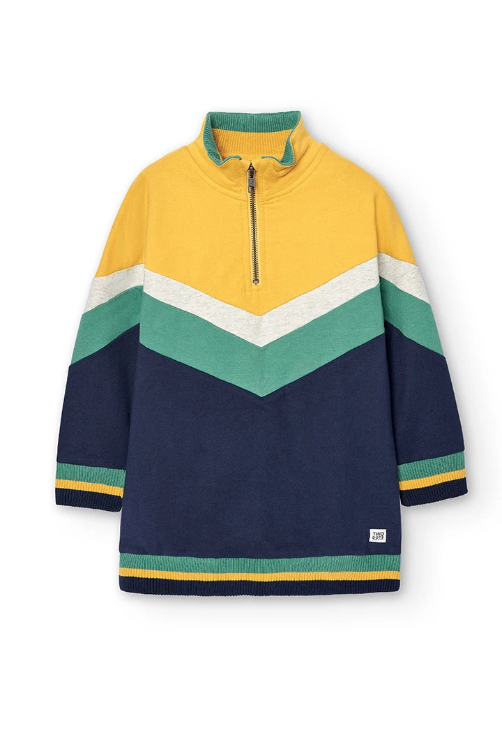 Robe en molleton avec bandes pour fille