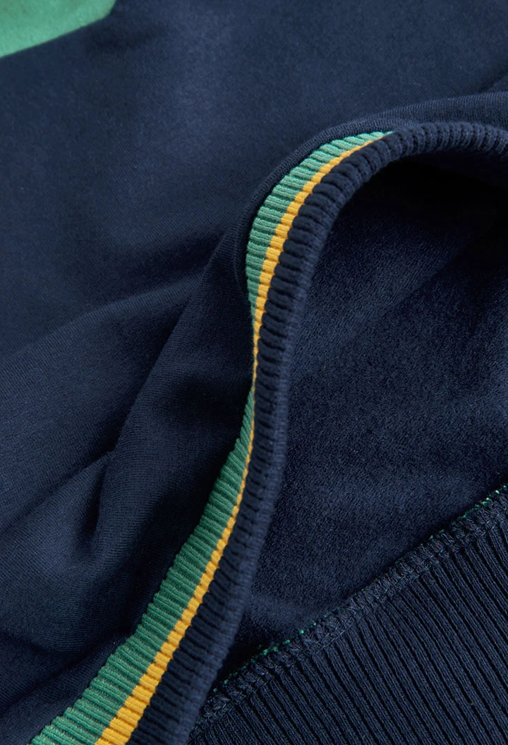 Robe en molleton avec bandes pour fille