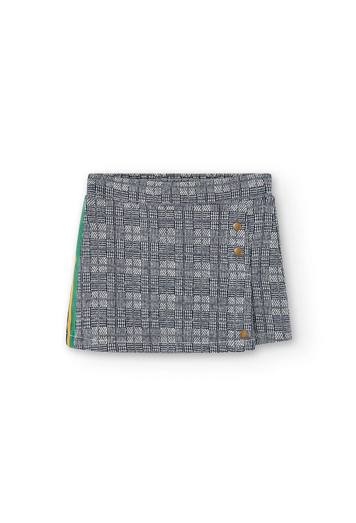 Jupe tricot a carreaux pour fille