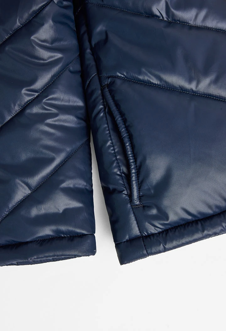 Technical fabric parka for girl