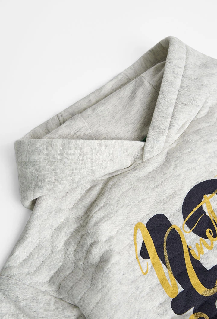 Sweat maille à capuche pour fille