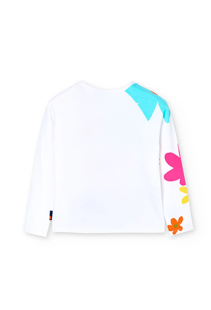 T-shirt pour bébé fille en couleur blanche