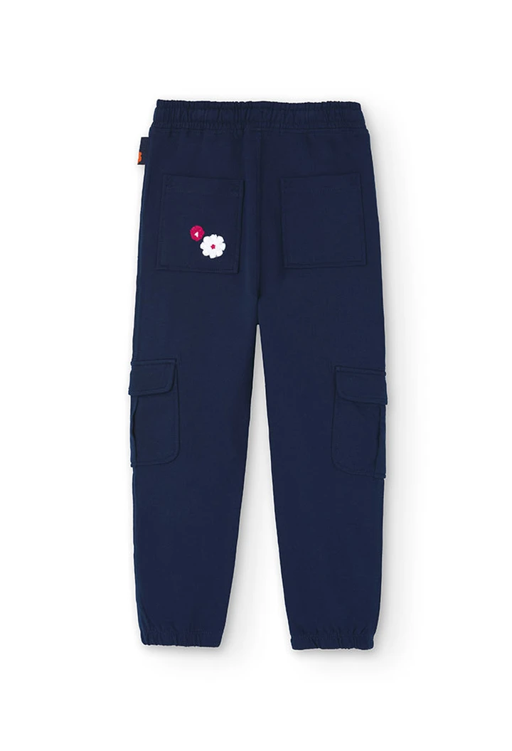Pantalon molleton élastique bleu marine pour garçon