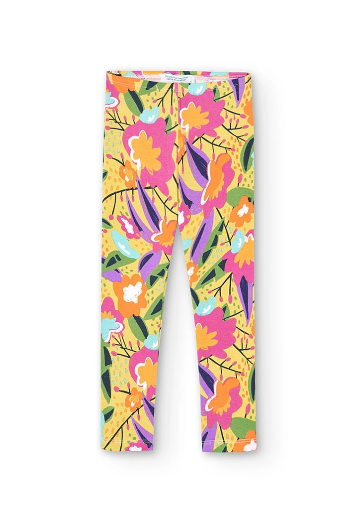 Girl's Printed Stretch Knit Leggings