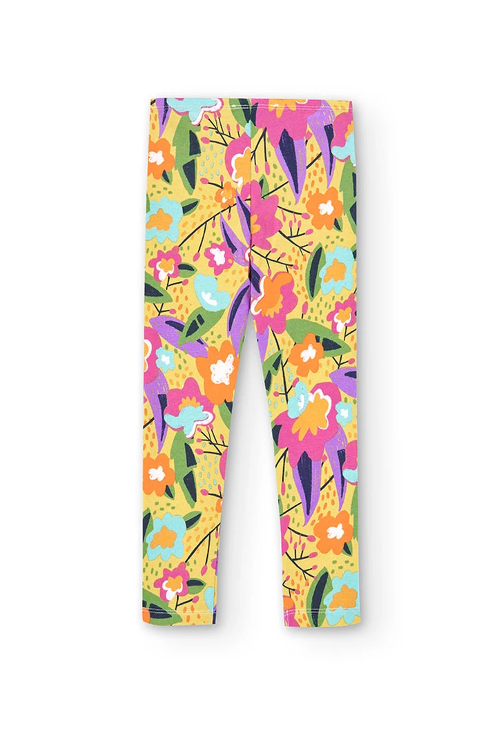 Girl's Printed Stretch Knit Leggings