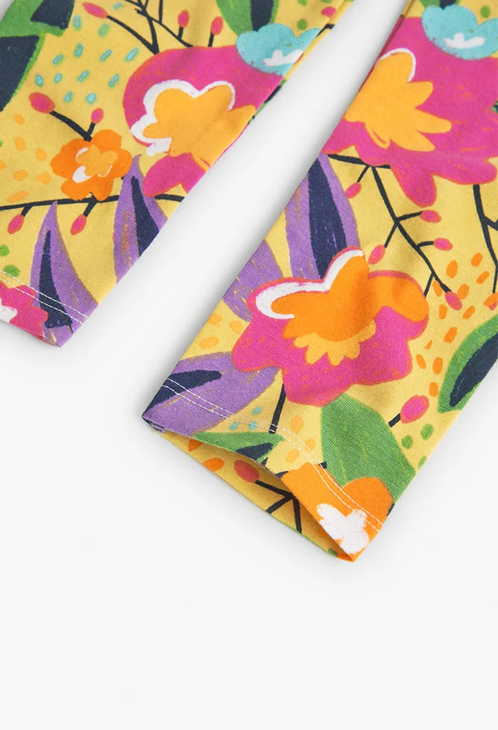 Leggings imprimés en tricot élastique pour bébé fille