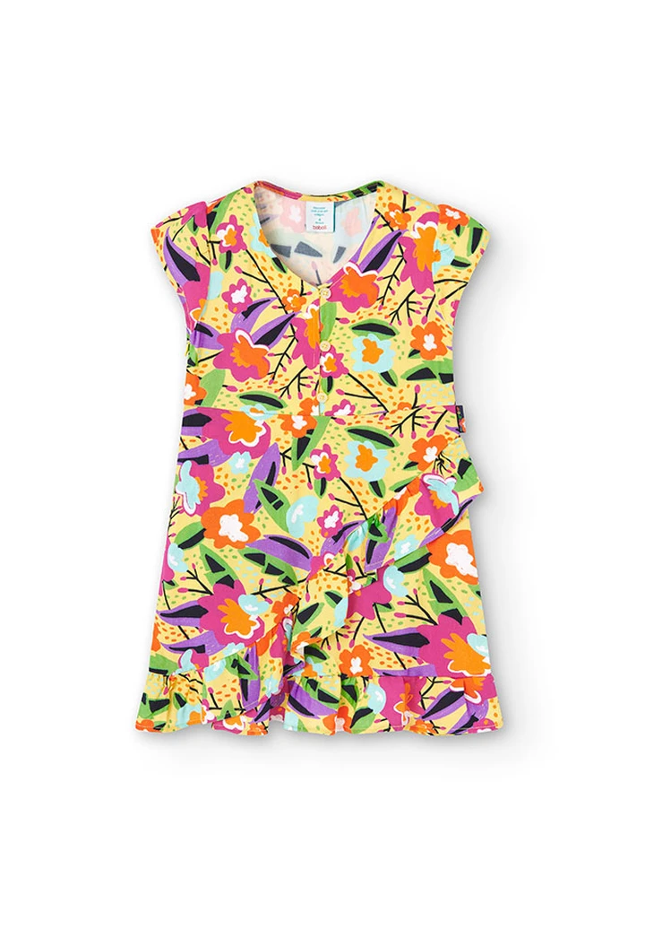 Robe en viscose imprimée fleurs pour bébé fille