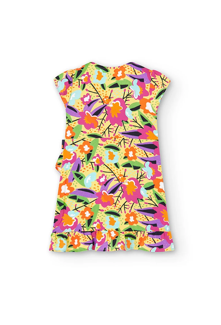 Robe en viscose imprimée fleurs pour bébé fille