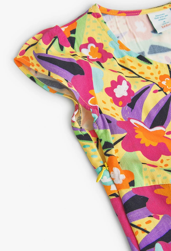 Robe en viscose imprimée fleurs pour bébé fille