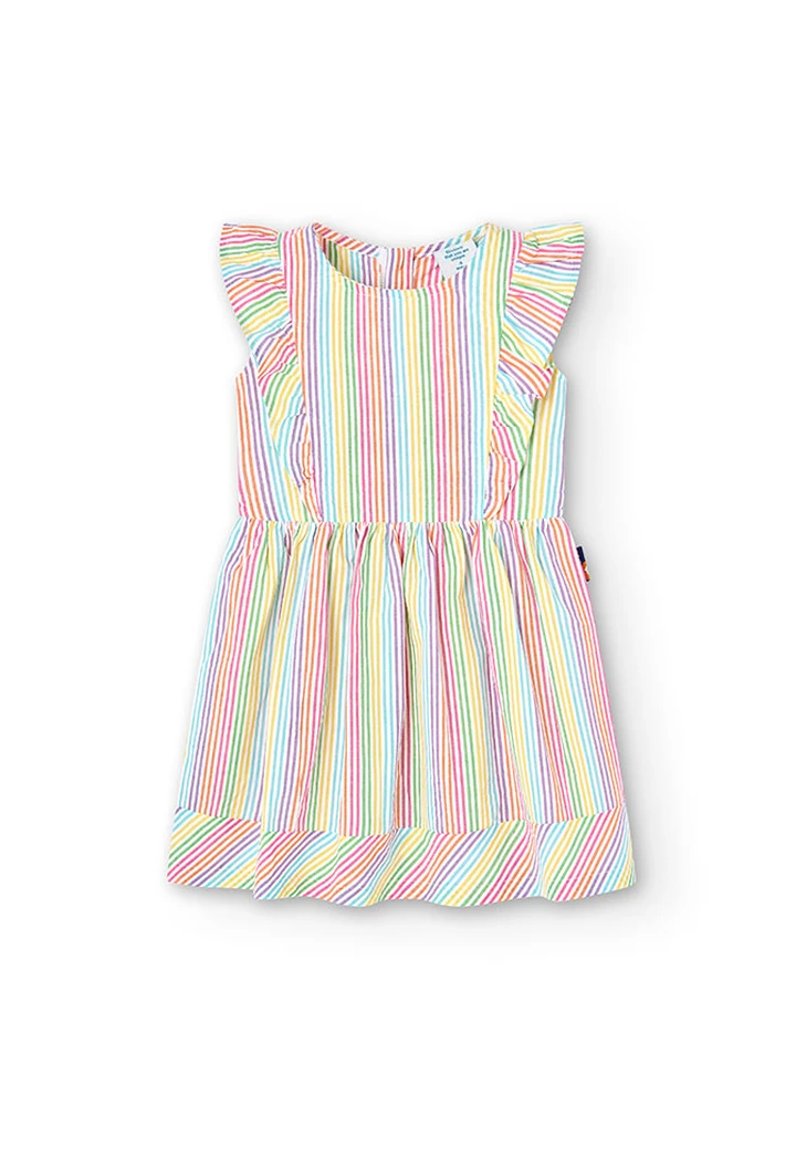 Robe en popeline imprimée pour fille