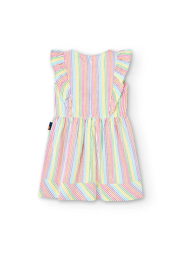 Robe en popeline imprimée pour fille