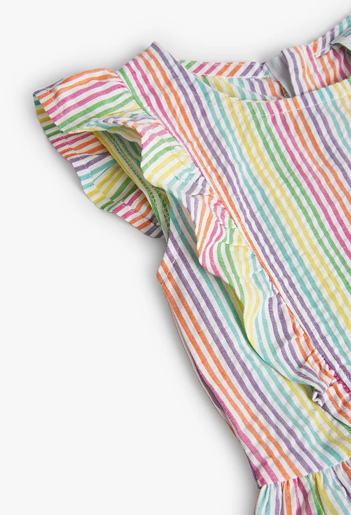 Robe en popeline imprimée pour fille