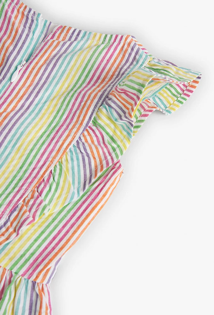 Robe en popeline imprimée pour fille