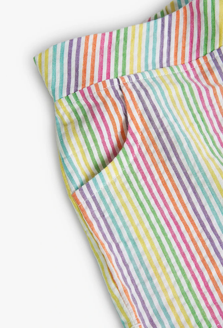 Short en popeline imprimée pour fille