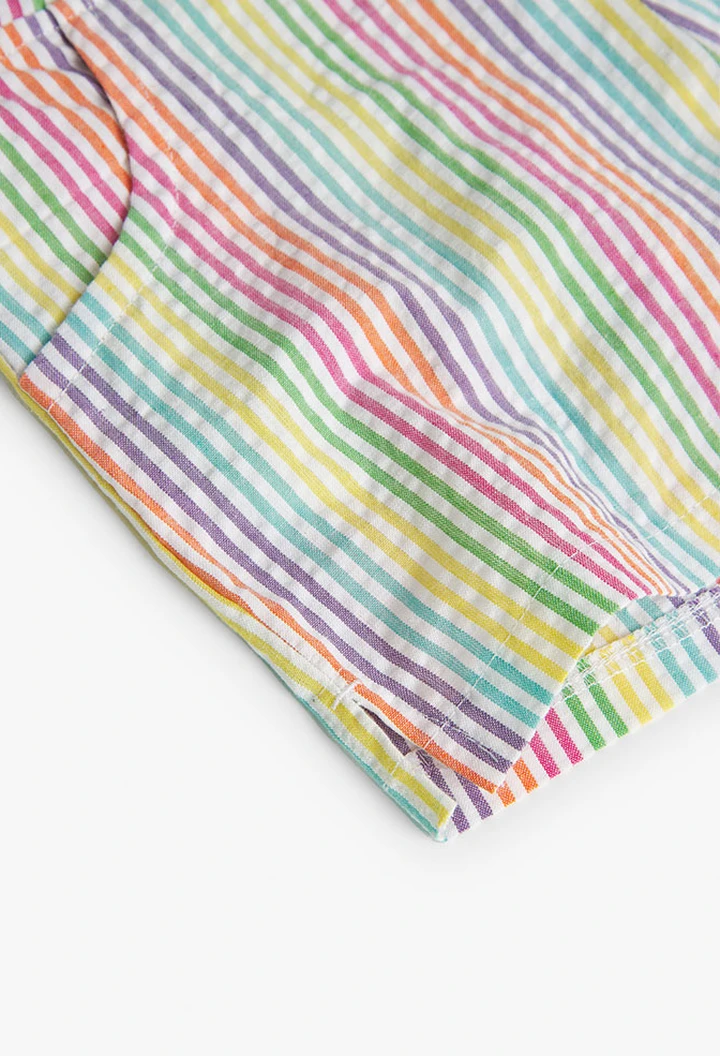 Short en popeline imprimée pour fille