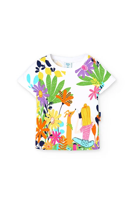 Verdusa Maglietta Bambina Mezza Manica Scollo A V – Top Estivo In Jersey Con Stampa Numerica E Strisce – Leggero E Morbido