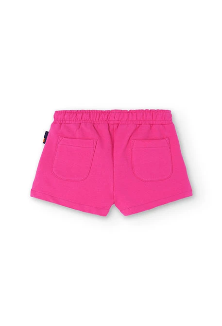 Girl's pink stretch plush shorts
