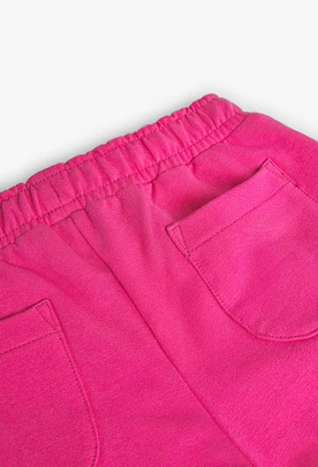 Girl\'s pink stretch plush shorts
